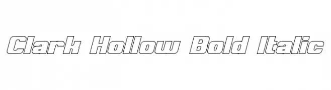 Clark Hollow Bold Italic  Fuentes Gratis Descargar