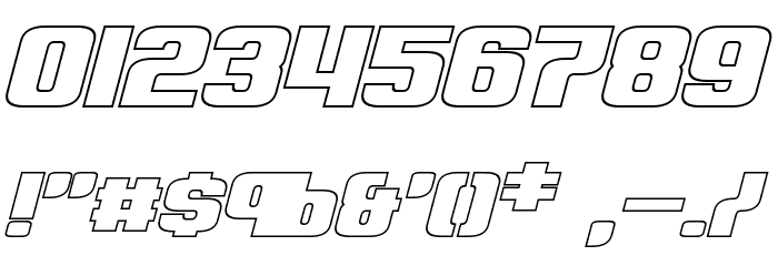 Clark Hollow Bold Italic Polices AUTRES CHARS
