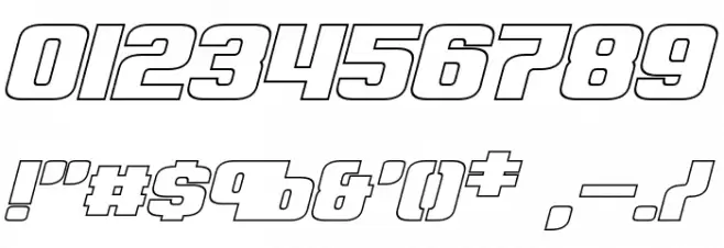 Clark Hollow Bold Italic Polices AUTRES CHARS