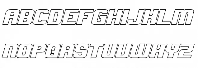 Clark Hollow Bold Italic 字体 大写