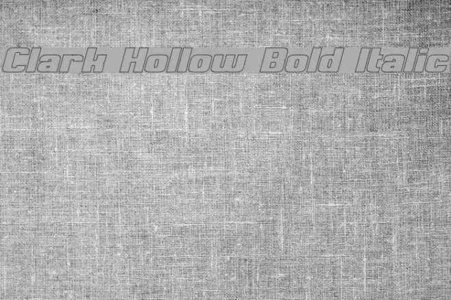 Clark Hollow Bold Italic Polices examples
