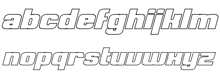 Clark Hollow Bold Italic Polices MINUSCULES