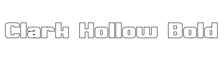Clark Hollow Bold Font