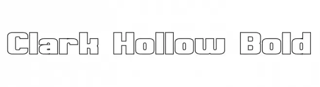 Clark Hollow Bold  Fuentes Gratis Descargar