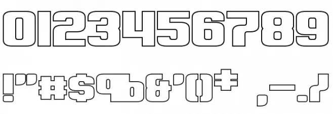 Clark Hollow Bold Font OTHER CHARS