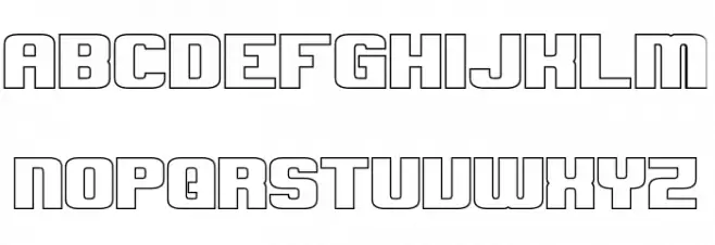 Clark Hollow Bold Font UPPERCASE