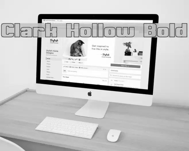 Clark Hollow Bold Font examples