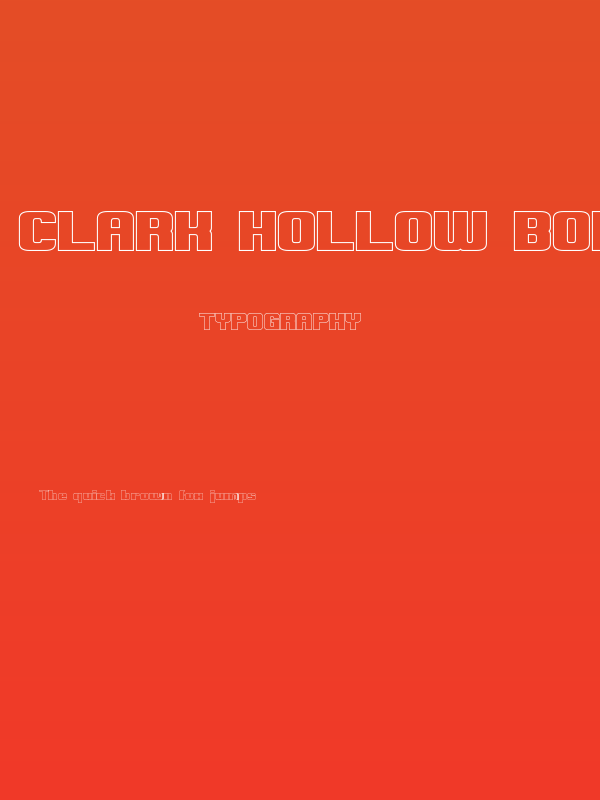 Clark Hollow Bold Poster