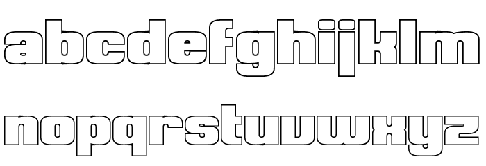 Clark Hollow Bold Font LOWERCASE