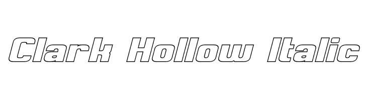 Clark Hollow Italic  baixar fontes gratis