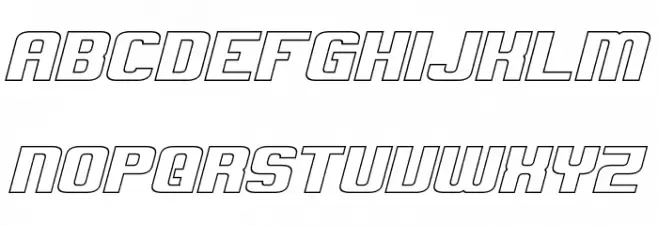 Clark Hollow Italic Fuentes MAYÚSCULAS