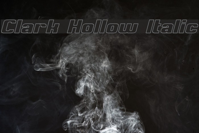 Clark Hollow Italic Font examples