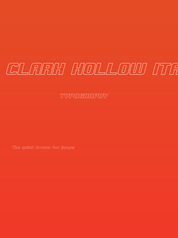 Clark Hollow Italic Poster