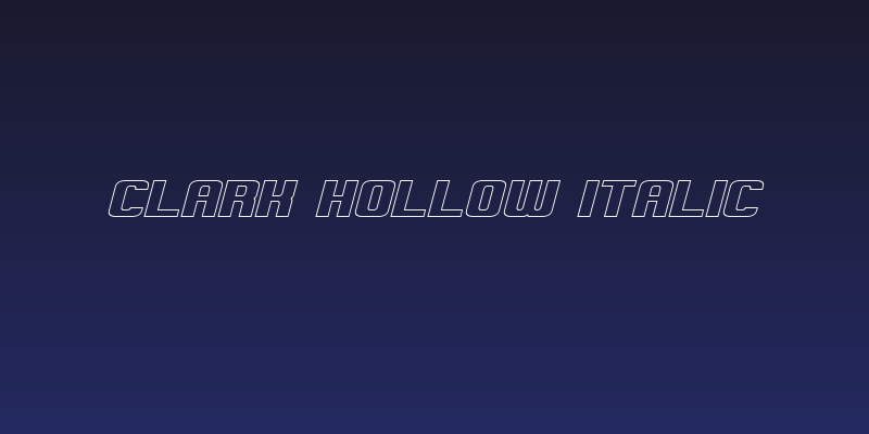 Clark Hollow Italic Social Header