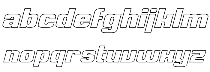 Clark Hollow Italic Font LOWERCASE