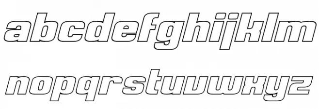 Clark Hollow Italic Caratteri MINUSCOLO