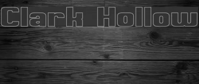Clark Hollow Font examples