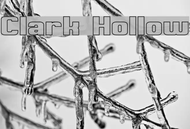Clark Hollow Font examples