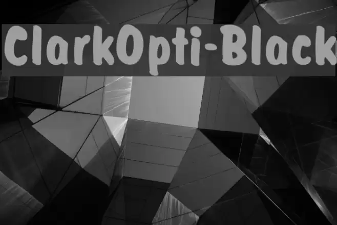 ClarkOpti-Black Font examples