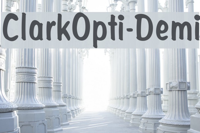 ClarkOpti-Demi Font examples