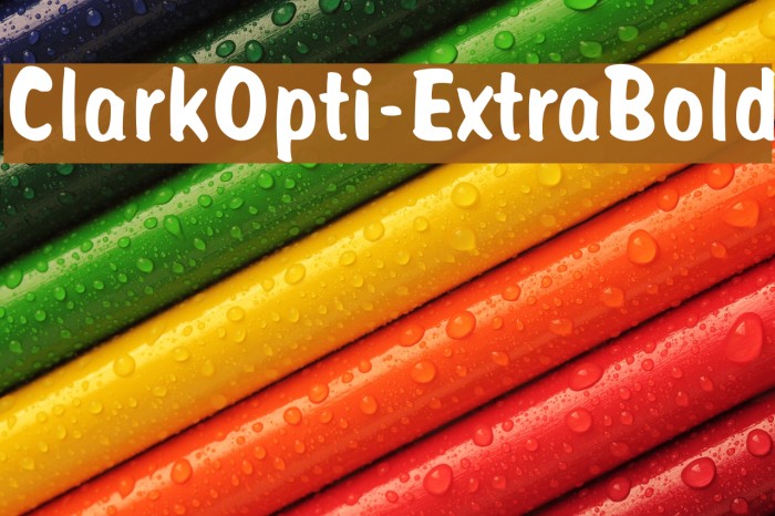 ClarkOpti-ExtraBold Font examples