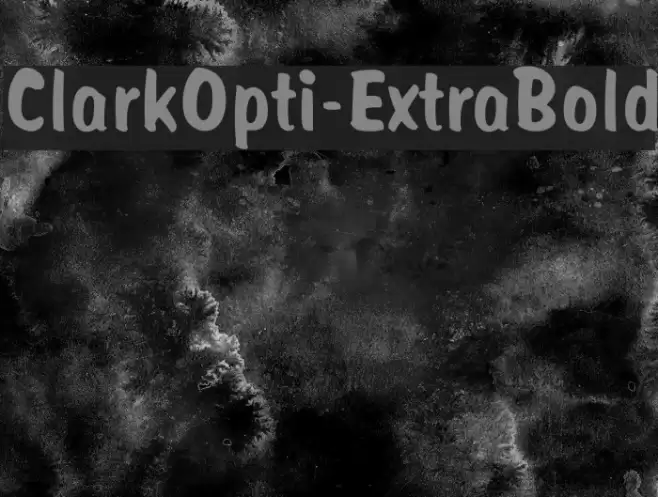 ClarkOpti-ExtraBold Polices examples