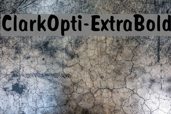 ClarkOpti-ExtraBold Font examples