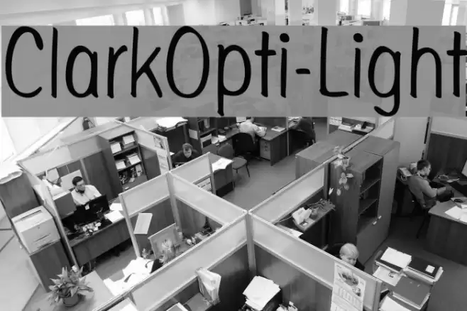 ClarkOpti-Light Font examples