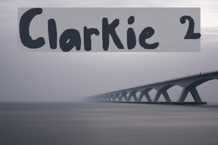 Clarkie 2 Font examples