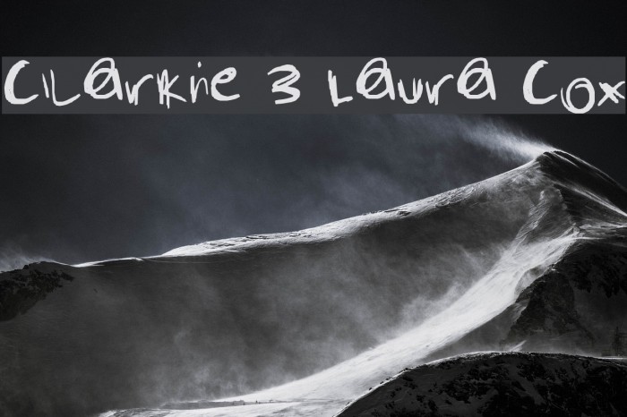 Clarkie 3 Laura Cox Font examples
