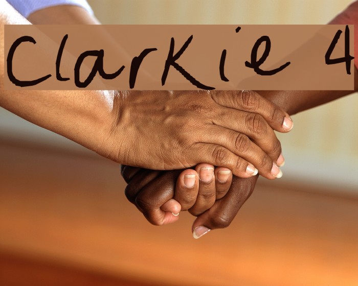 Clarkie 4 Font examples