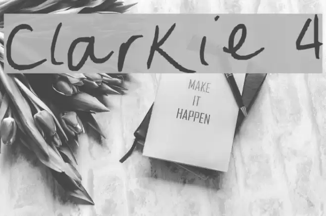 Clarkie 4 Font examples