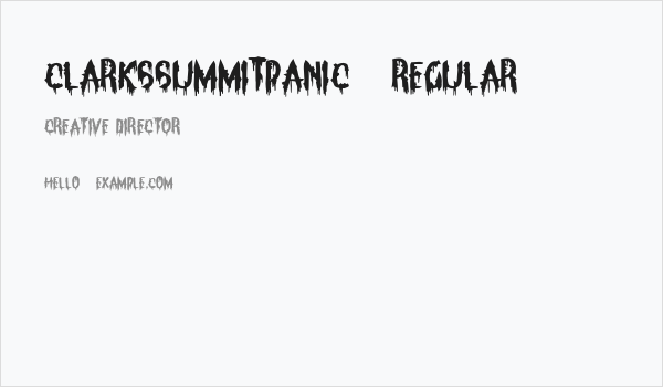 ClarksSummitPanic-Regular Business Card