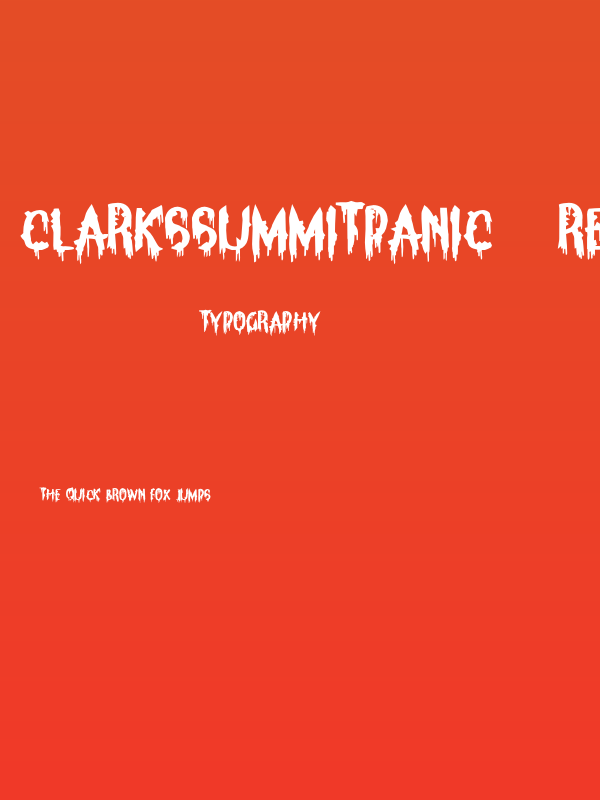 ClarksSummitPanic-Regular Poster