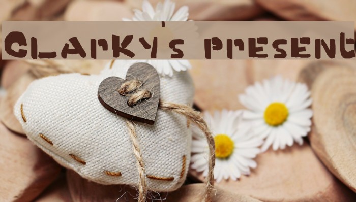 Clarky's present Font examples