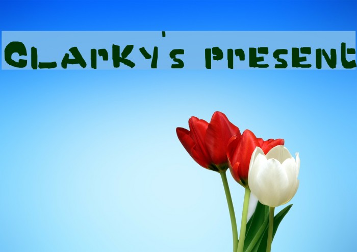 Clarky's present Font examples