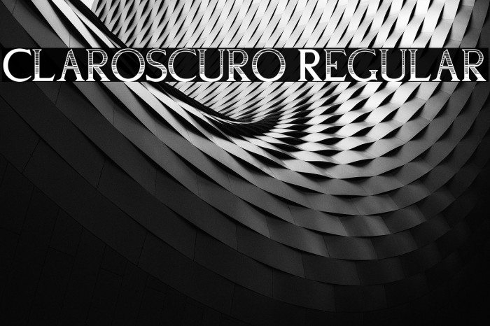 Claroscuro Regular Font examples