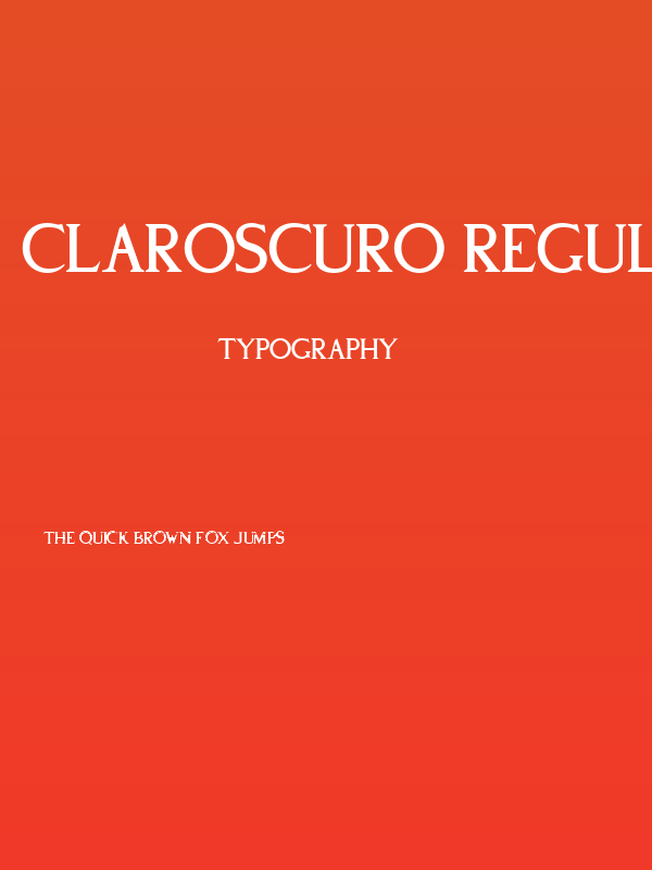 Claroscuro Regular Poster