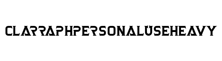 Clarraph Personal Use Heavy  नि: शुल्क फ़ॉन्ट्स डाउनलोड