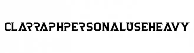 Clarraph Personal Use Heavy  Скачать бесплатные шрифты