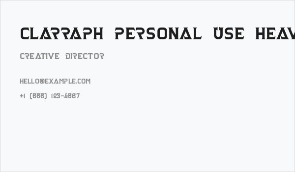 Clarraph Personal Use Heavy Business Card