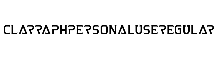 Clarraph Personal Use Regular  les polices de caractères gratuit tlcharger
