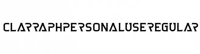Clarraph Personal Use Regular  baixar fontes gratis