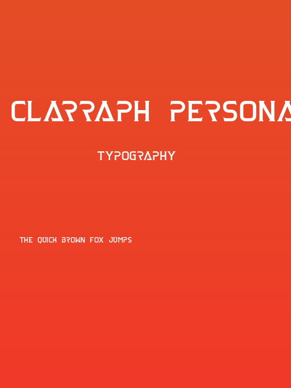 Clarraph Personal Use Regular Poster