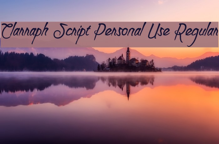 Clarraph Script Personal Use Regular Font examples