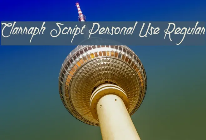Clarraph Script Personal Use Regular Example 3