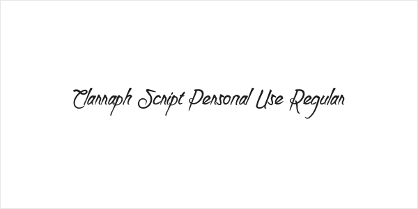 Clarraph Script Personal Use Regular Logo