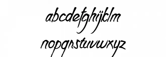 Clarraph Script Personal Use Regular Caratteri MINUSCOLO