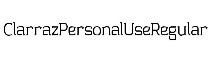 Clarraz Personal Use Regular  Fuentes Gratis Descargar