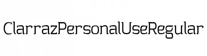 Clarraz Personal Use Regular  Fuentes Gratis Descargar